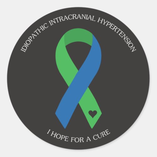 IIH Ribbon _ I hope for a cure Classic Round Sticker