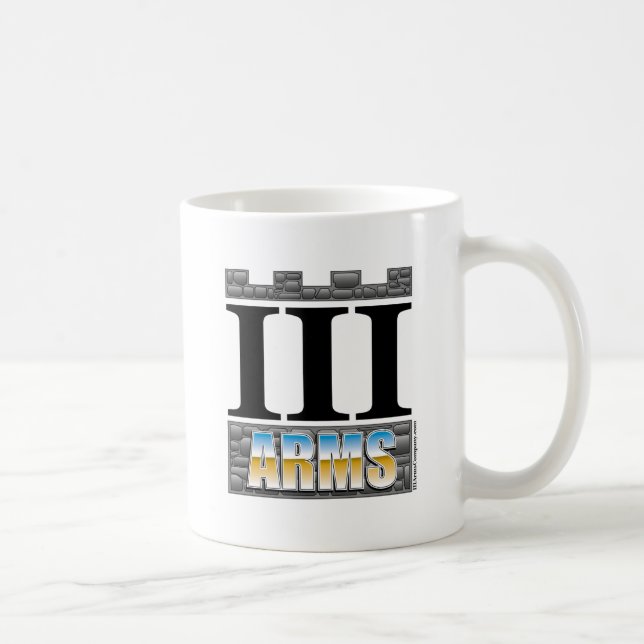 III Arms coffee cup - chrome logo (Right)