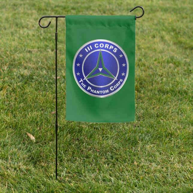 III Corps “Phantom Corps” Garden Flag (In SItu)