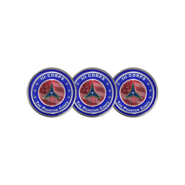 III Corps Phantom Corps  Golf Ball Marker (3 Up)