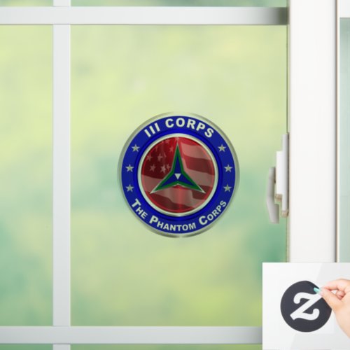 III Corps Phantom Corps Window Cling