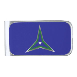 III Corps Veteran Silver Finish Money Clip