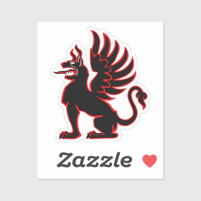 III./JG 26 Jagdgeschwader 26 Red Griffin Insignia Sticker (Sheet)