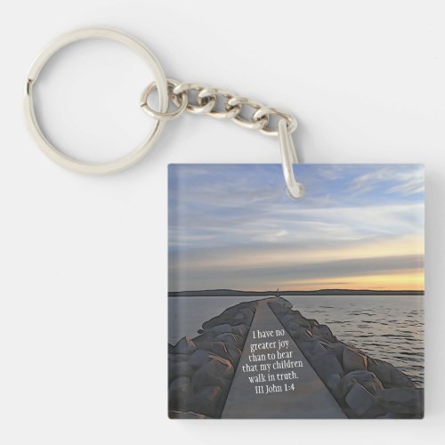 III John 14 Bible Scripture Walk In Truth Keychain