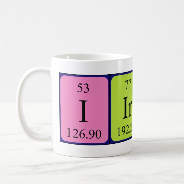Iiris periodic table name mug (Left)