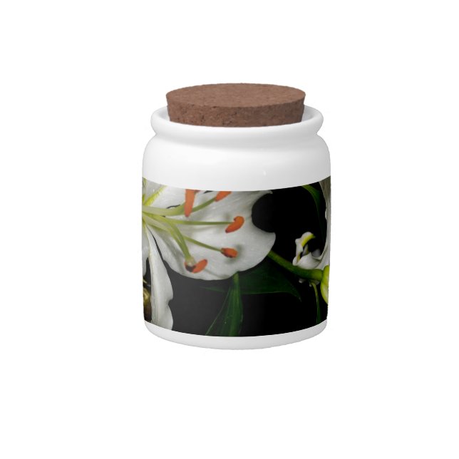 Iirsh Design -Brass and Flower Collection Candy Jar (Front)