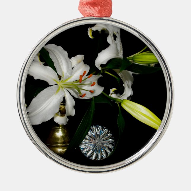 Iirsh Design -Brass and Flower Collection Metal Ornament (Front)