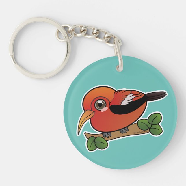 Iiwi Hawaii Forest Bird  Keychain (Front)