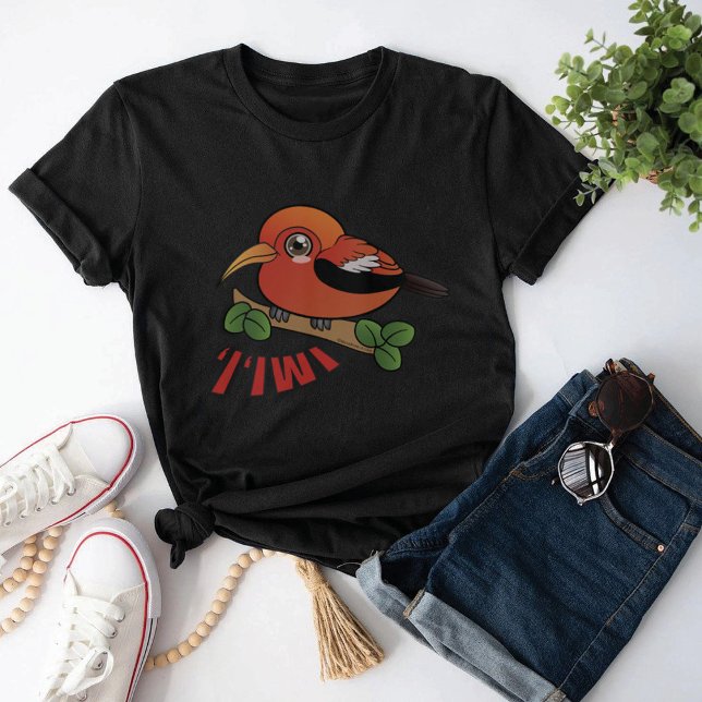 Iiwi Hawaii Forest Bird T-Shirt ('I'iwi t-shirt by Mara Branco)