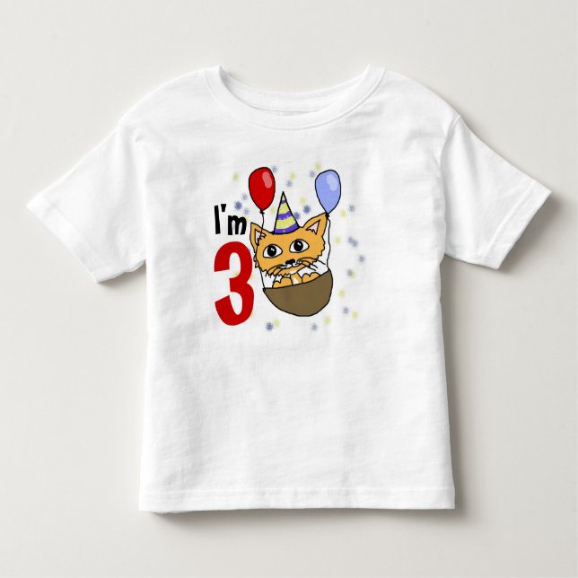 Ik ben 3 verjaardag toddler t-shirt (Front)