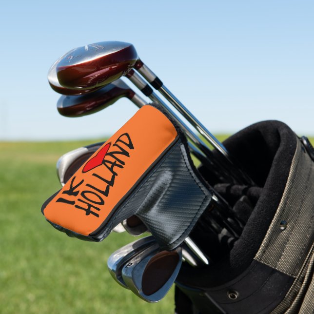 Ik Heart Holland bk on or pccnt Golf Head Cover (In Situ)