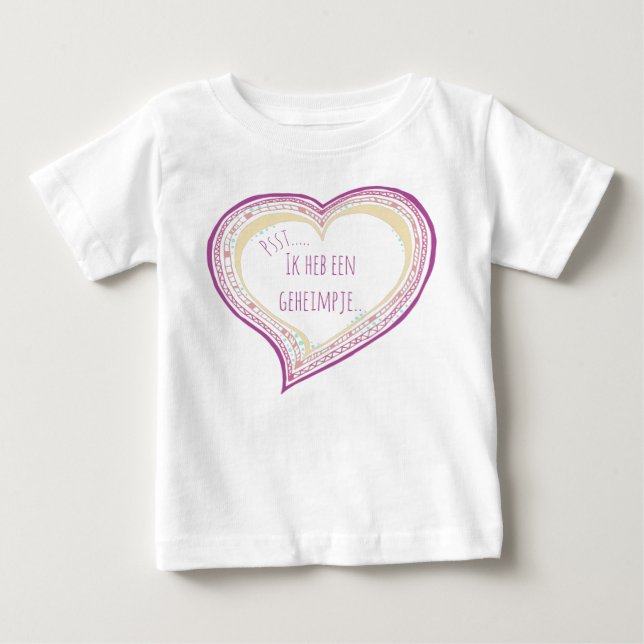 ik heb een geheimpje grote zus baby T-Shirt (Front)