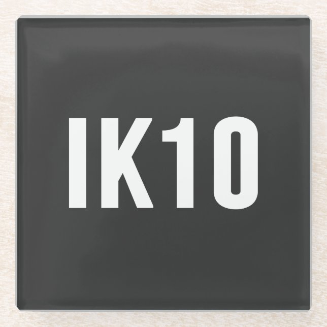IK, Impact Protection, IK Rating, IK10 Glass Coaster (Front)