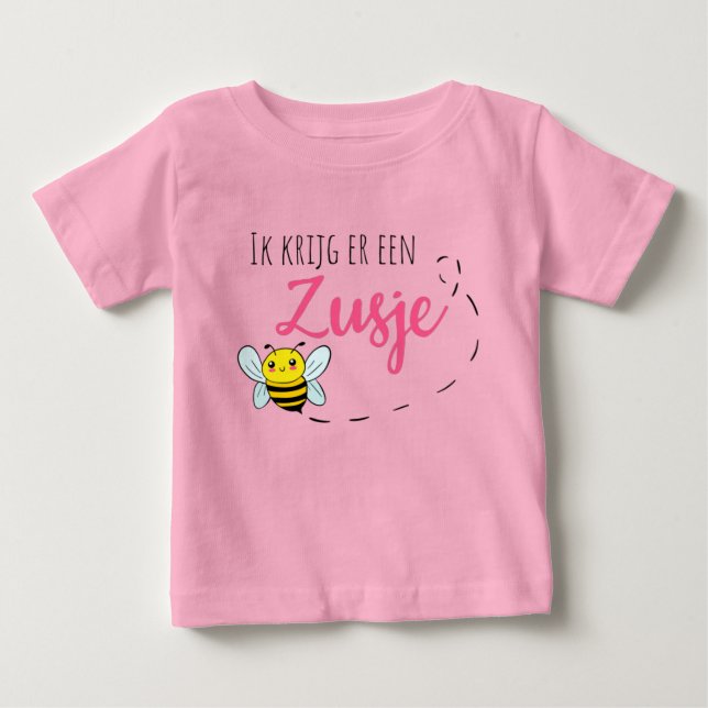 Ik krijg er een zusje bij baby T-Shirt (Front)