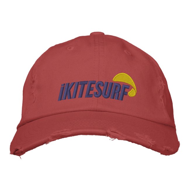 iK Red Distressed Cap (Front)