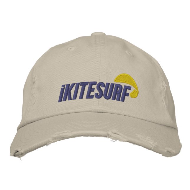iK Tan Distressed Hat (Front)