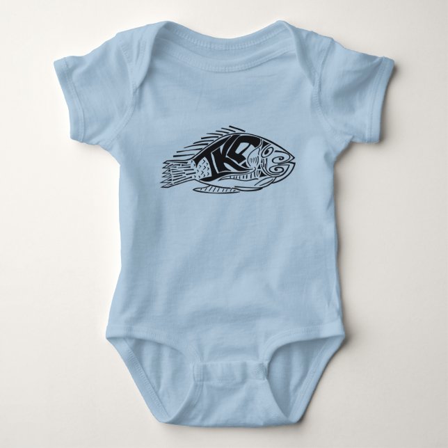 Ika - Fish Baby Bodysuit (Front)