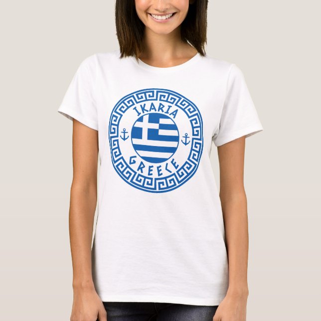 Ikaria, Greece Flag Women's T-Shirt (Front)