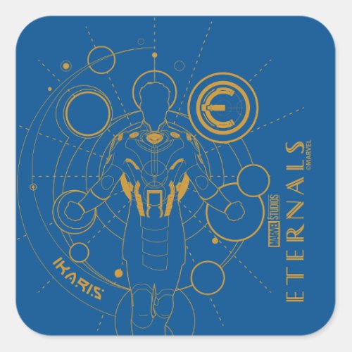 Ikaris Astrometry Outline Square Sticker