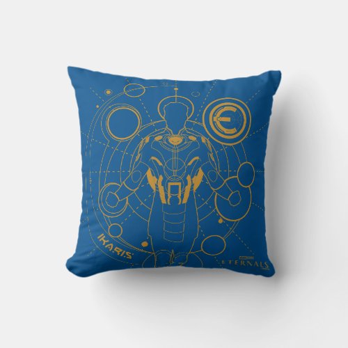 Ikaris Astrometry Outline Throw Pillow