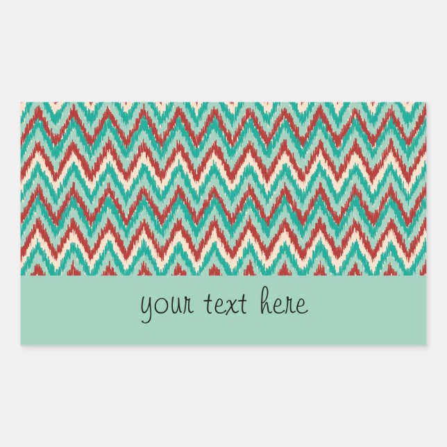 ikat7-2013colors.png rectangular sticker (Front)