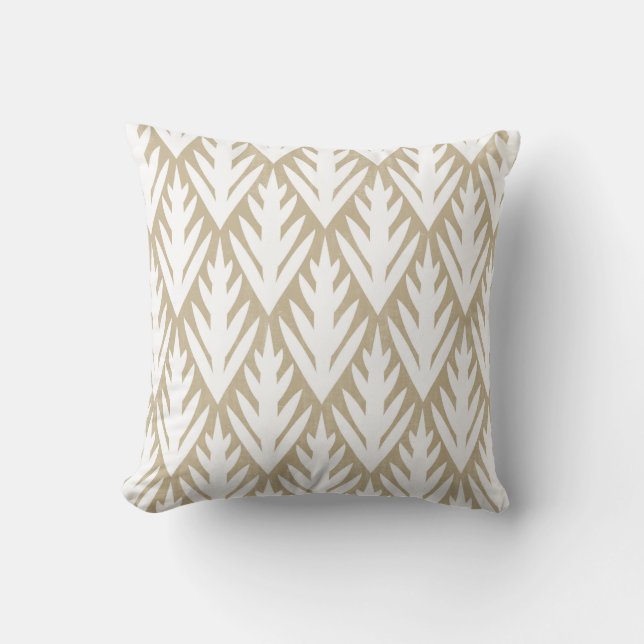 Ikat Arrows, Jute Throw Pillow (Front)
