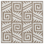 Ikat Aztec - Light Taupe and White Fabric