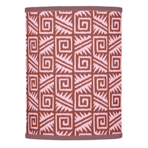 Ikat Aztec Pattern _ Burgundy and Pink Lamp Shade