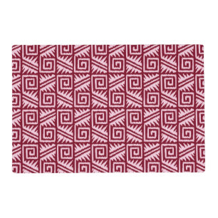 Ikat Aztec Pattern - Burgundy and Pink Placemat