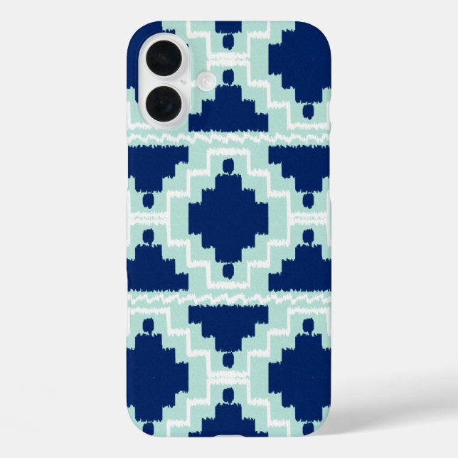 Ikat Aztec Pattern - Indigo and light blue Case-Mate iPhone Case (Back)