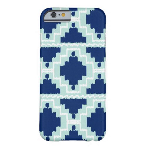 Ikat Aztec Pattern _ Indigo and light blue Barely There iPhone 6 Case