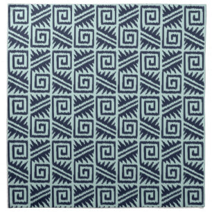 Ikat Aztec Pattern - Indigo and Light Blue Napkin