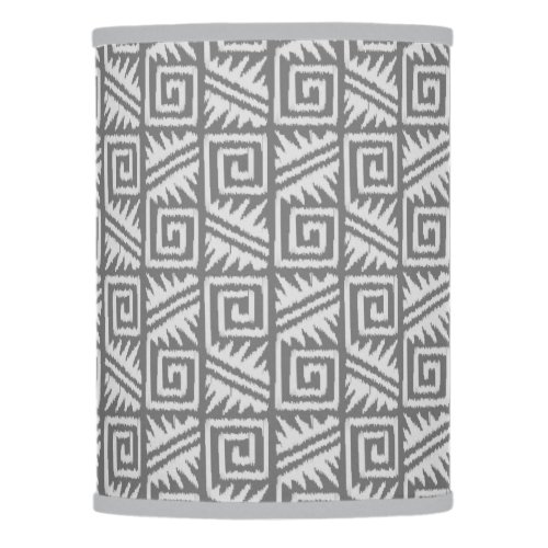 Ikat Aztec Pattern _ Shades of Grey  Gray Lamp Shade