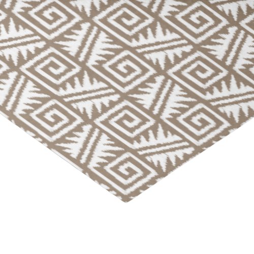 Ikat Aztec Pattern _ Taupe Tan and Cream Tissue Paper
