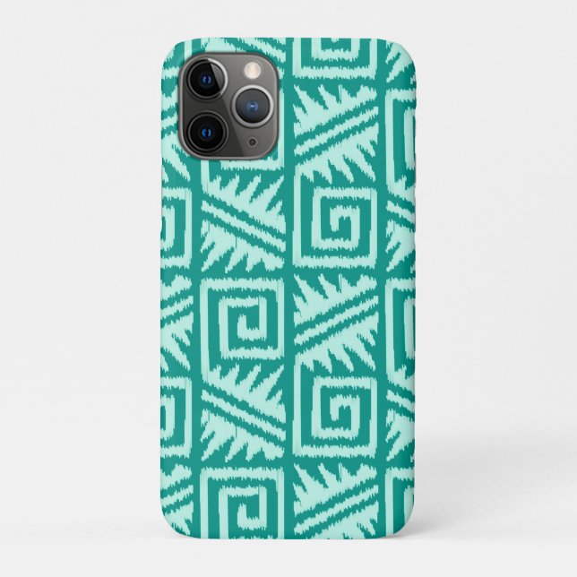Ikat Aztec Pattern - Turquoise and Aqua Case-Mate iPhone Case (Back)