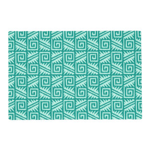 Ikat Aztec Pattern - Turquoise and Aqua Placemat