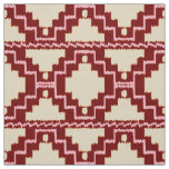 Ikat Aztec Tribal - Beige, Burgundy and Pink Fabric