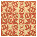 Ikat Aztec Tribal - Mandarin and Light Orange Fabric