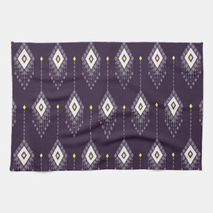 Ikat Chandelier Pattern: Vintage Textile Design Kitchen Towel