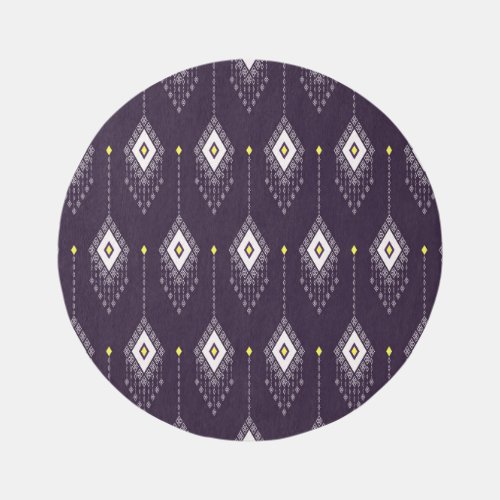 Ikat Chandelier Pattern Vintage Textile Design Rug
