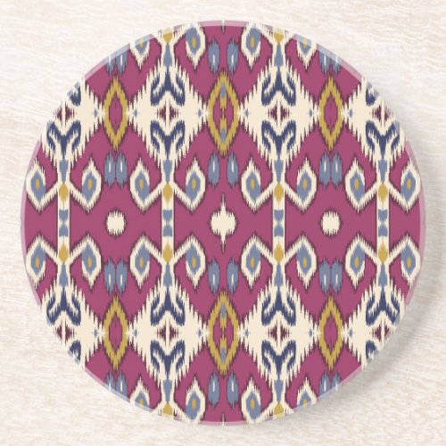 Ikat Chevron Ethnic Elegance Coaster