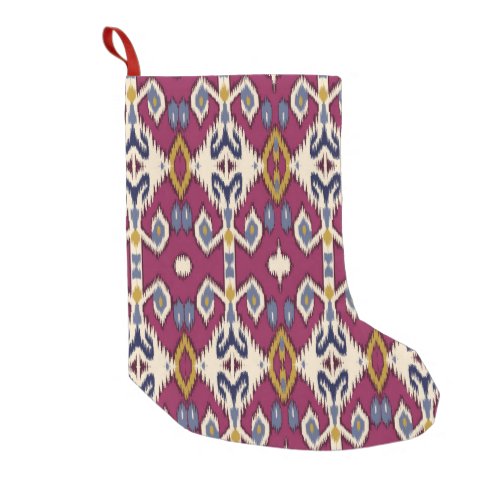 Ikat Chevron Ethnic Elegance Small Christmas Stocking