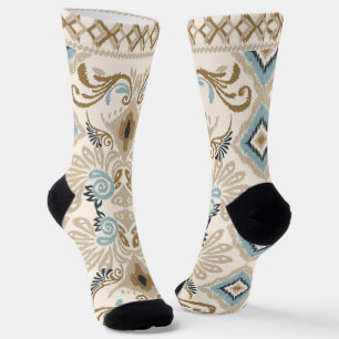 Ikat Chevron Paisley Socks