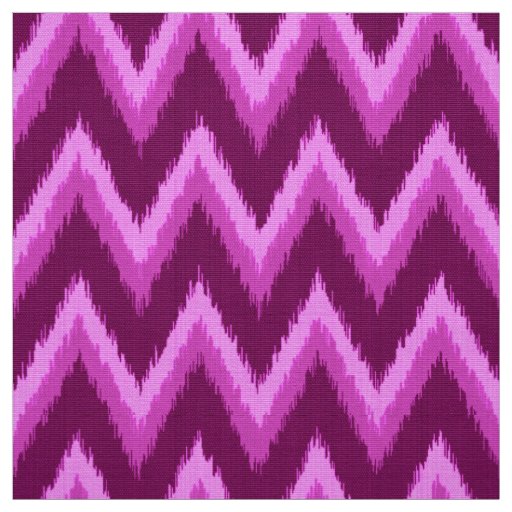 Ikat Chevron Stripes - Amethyst Purple and Violet Fabric