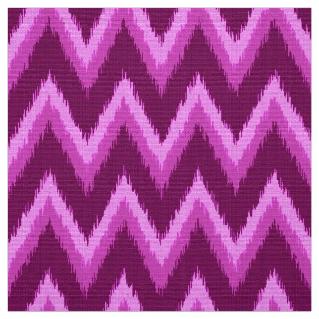 Ikat Chevron Stripes - Amethyst Purple and Violet Fabric (Swatch)