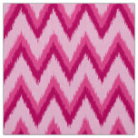 Ikat Chevron Stripes - Fuchsia and Pale Pink Fabric
