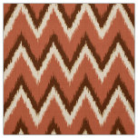 Ikat Chevron Stripes - Rust, Brown and Beige Fabric