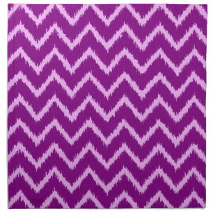 Ikat Chevrons - Amethyst purple and light orchid Napkin