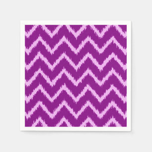 Ikat Chevrons - Amethyst purple and light orchid Napkins