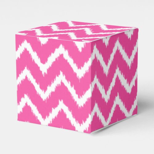 Ikat Chevrons _ Deep fuchsia pink and white Favor Boxes